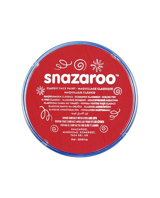 Pastilla Maquillaje pintura facial 18 ml Snazaroo Rojo Brillante