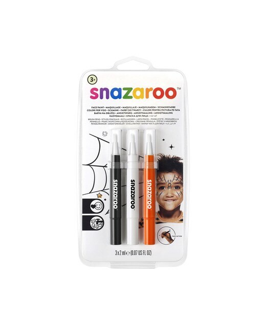 Set 3 Rotuladores Maquillaje Snazaroo:Negro,Blanco Y Naranja