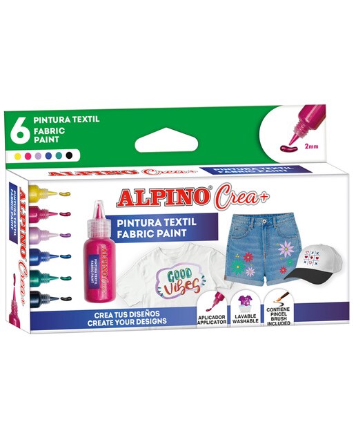Pack Pintura Têxtill Crea 6x20m - Multicolor Multicolor-1