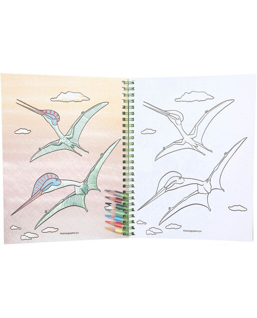 Livro para Colorir com Lápis de Cor Dino World 6