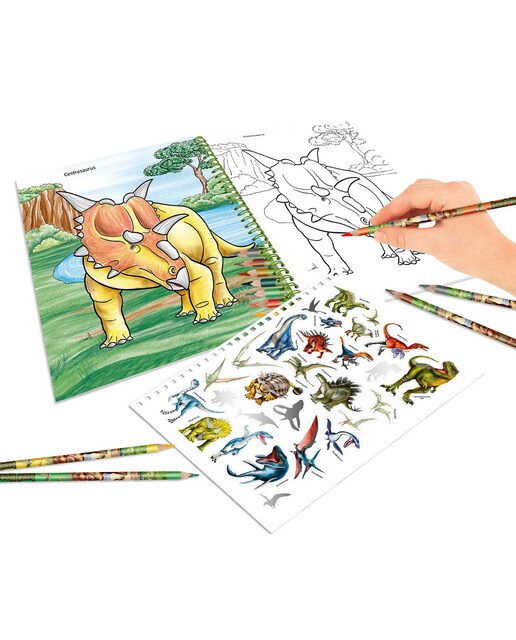 Livro para Colorir com Lápis de Cor Dino World 7