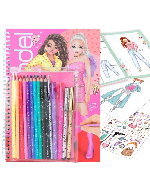 Livro para Colorir com Lápis de Cor TOPModel 2