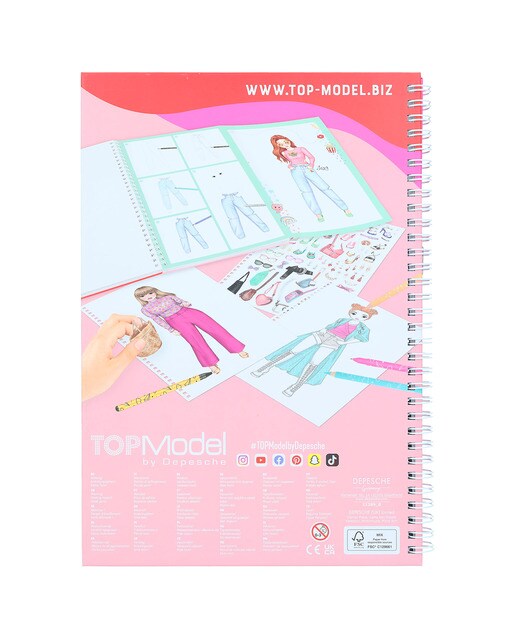 Livro para Colorir com Lápis de Cor TOPModel 8