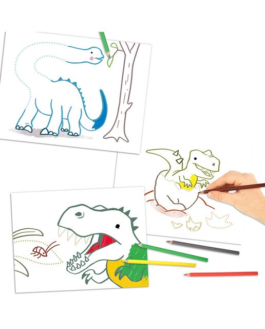 Livro para Colorir por Pontos Dino World 3