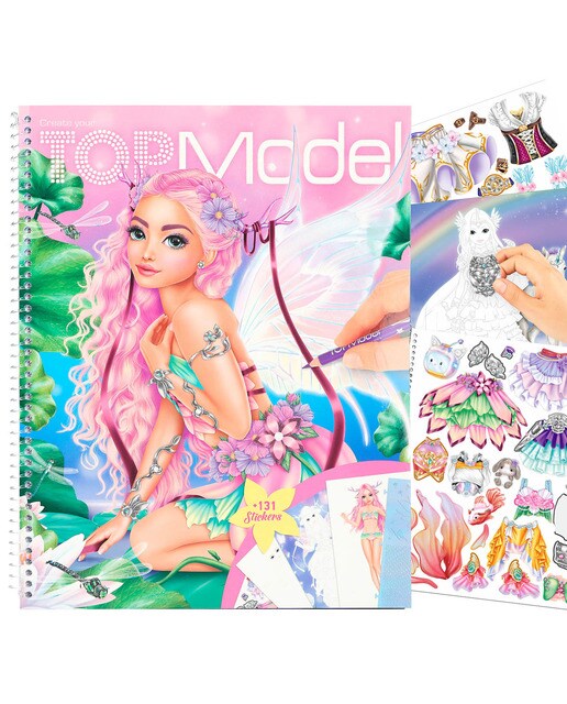 Livro para colorir e autocolantes TOPModel Depesche 1