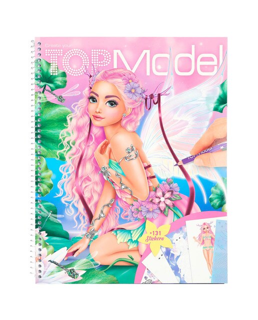 Livro para colorir e autocolantes TOPModel Depesche 2