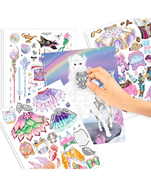 Livro para colorir e autocolantes TOPModel Depesche 4