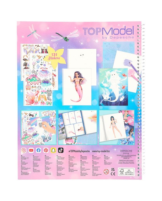 Livro para colorir e autocolantes TOPModel Depesche 7