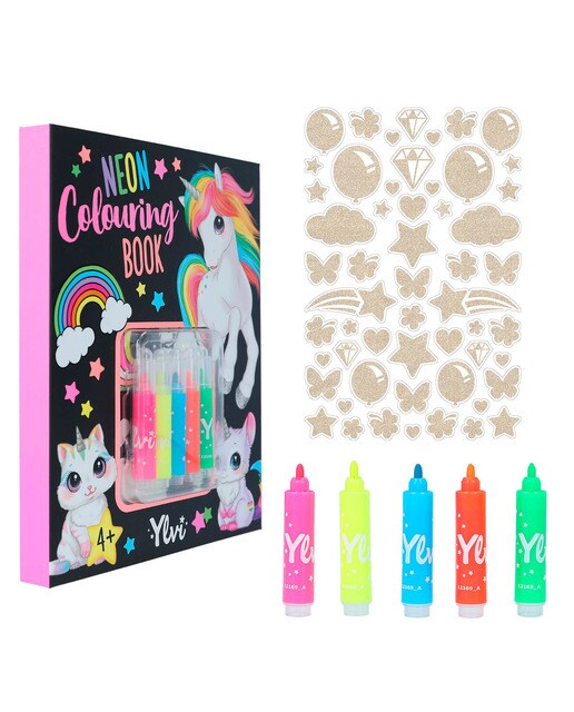 Conjunto de livro de colorir neón Ylvi Depesche 3