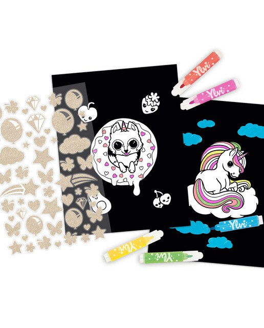 Conjunto de livro de colorir neón Ylvi Depesche 4