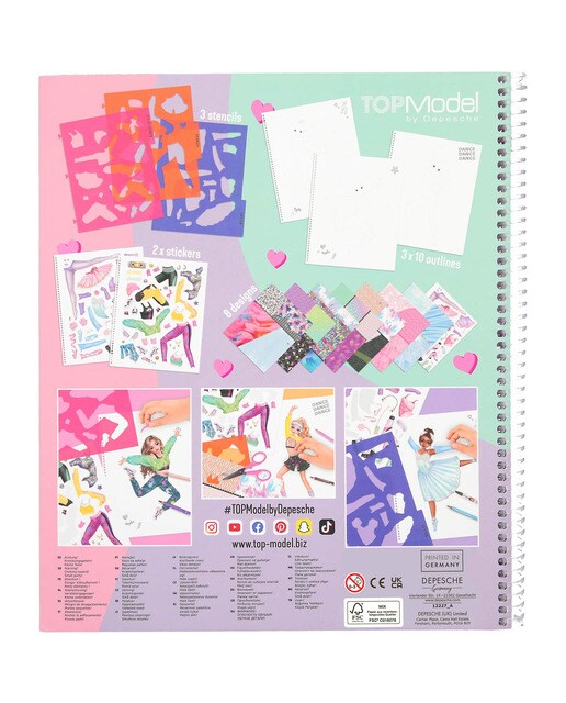 Caderno para colorir dance TOPModel Depesche 7