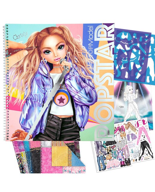 Caderno para colorir popstar TOPModel Depesche 1