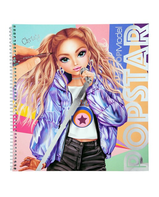 Caderno para colorir popstar TOPModel Depesche 2