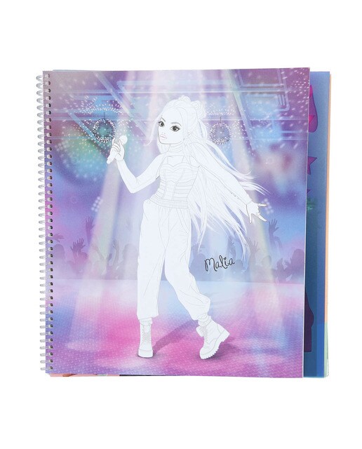 Caderno para colorir popstar TOPModel Depesche 7