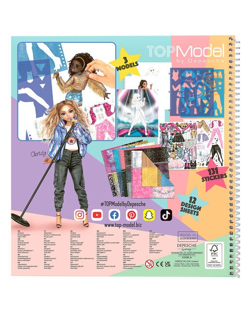 Caderno para colorir popstar TOPModel Depesche 8