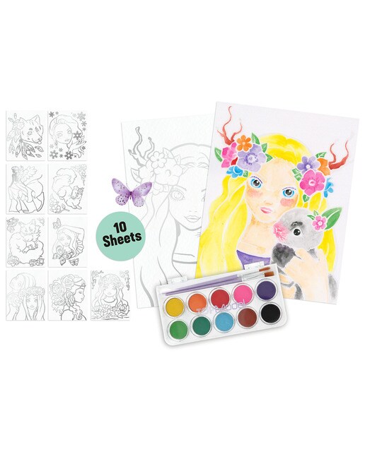 Folhas para colorir de sereia TOPModel 5