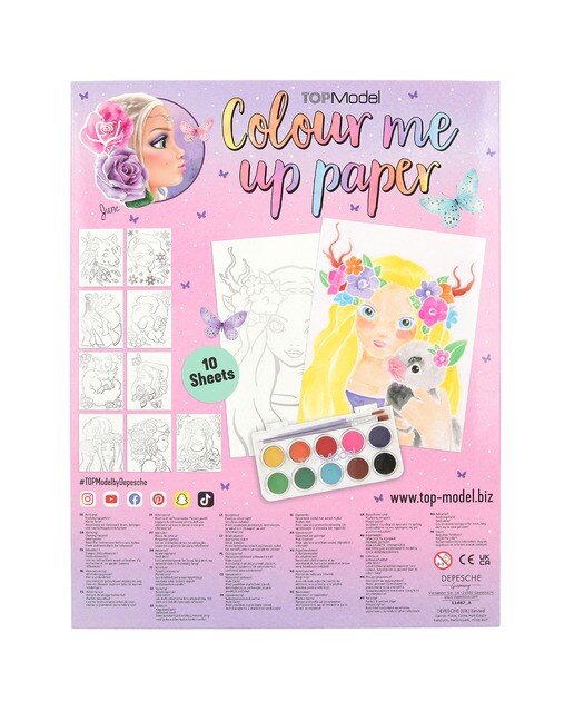 Folhas para colorir de sereia TOPModel 6