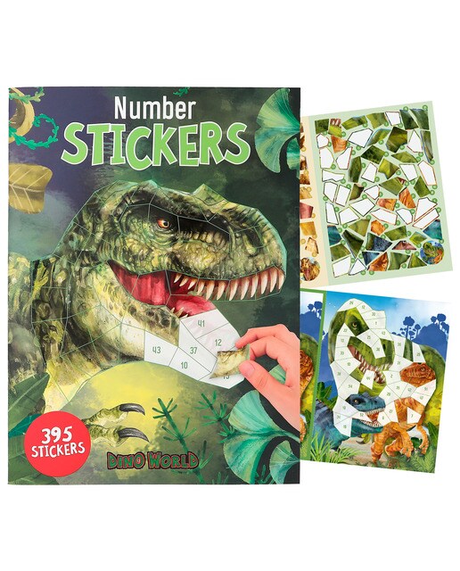 Livro de autocolantes por números Iceworld Dino World + Ação 1