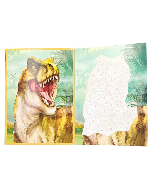 Livro de autocolantes por números Iceworld Dino World + Ação 4