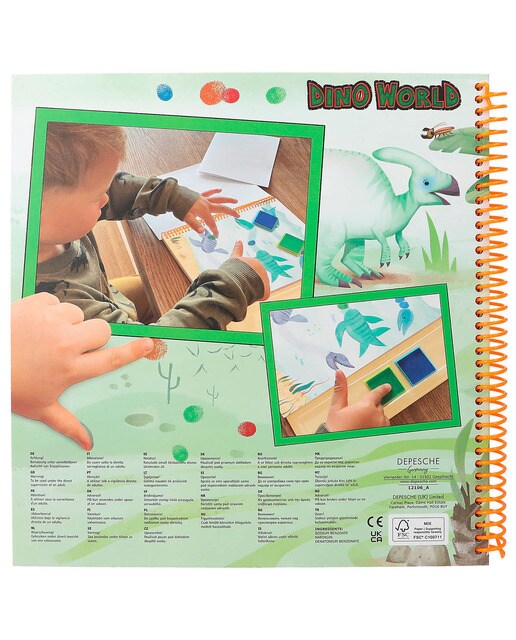 Pinta com os dedos Dino World 6