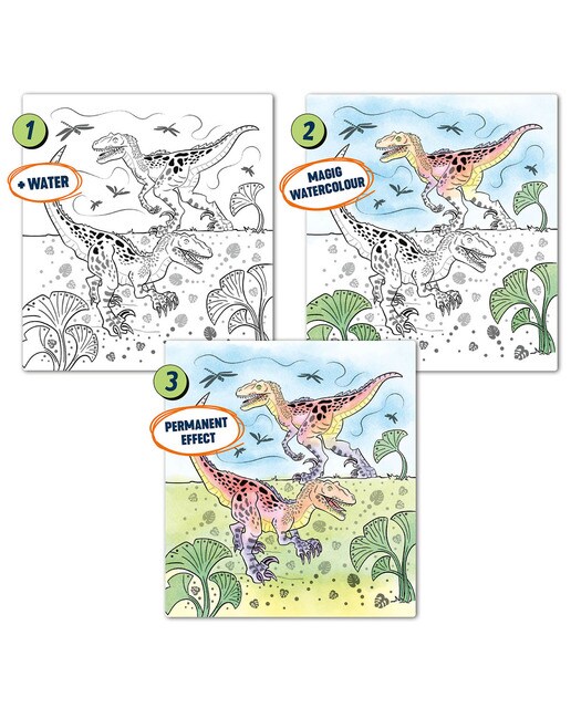 Livro de aguarelas Dino World 5