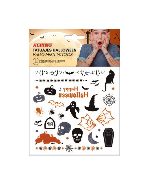 Imagen 0 de Tatuajes temporales de diseño Halloween Alpino