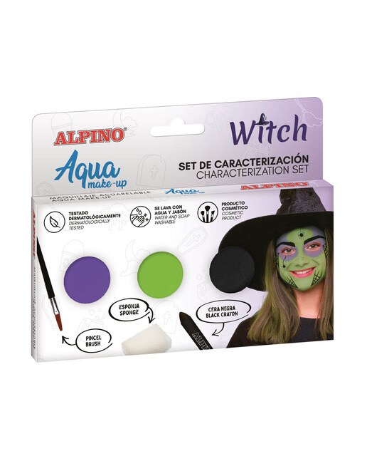 Conjunto de Caracterização Aqua Make Up Bruxa 1