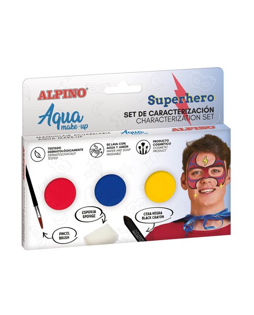 Conjunto de Caracterização Aqua Make Up Super-herói 1