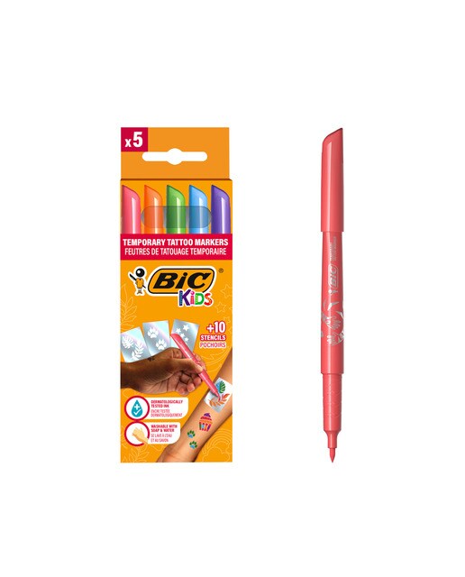 Imagem 0 de Marcadores de tatuagem BIC KIDs com 10 modelos 5 unidades