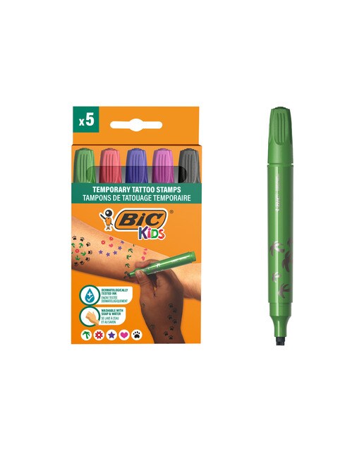 Imagem 0 de Carimbos de tatuagem BIC KIDs 5 unidades