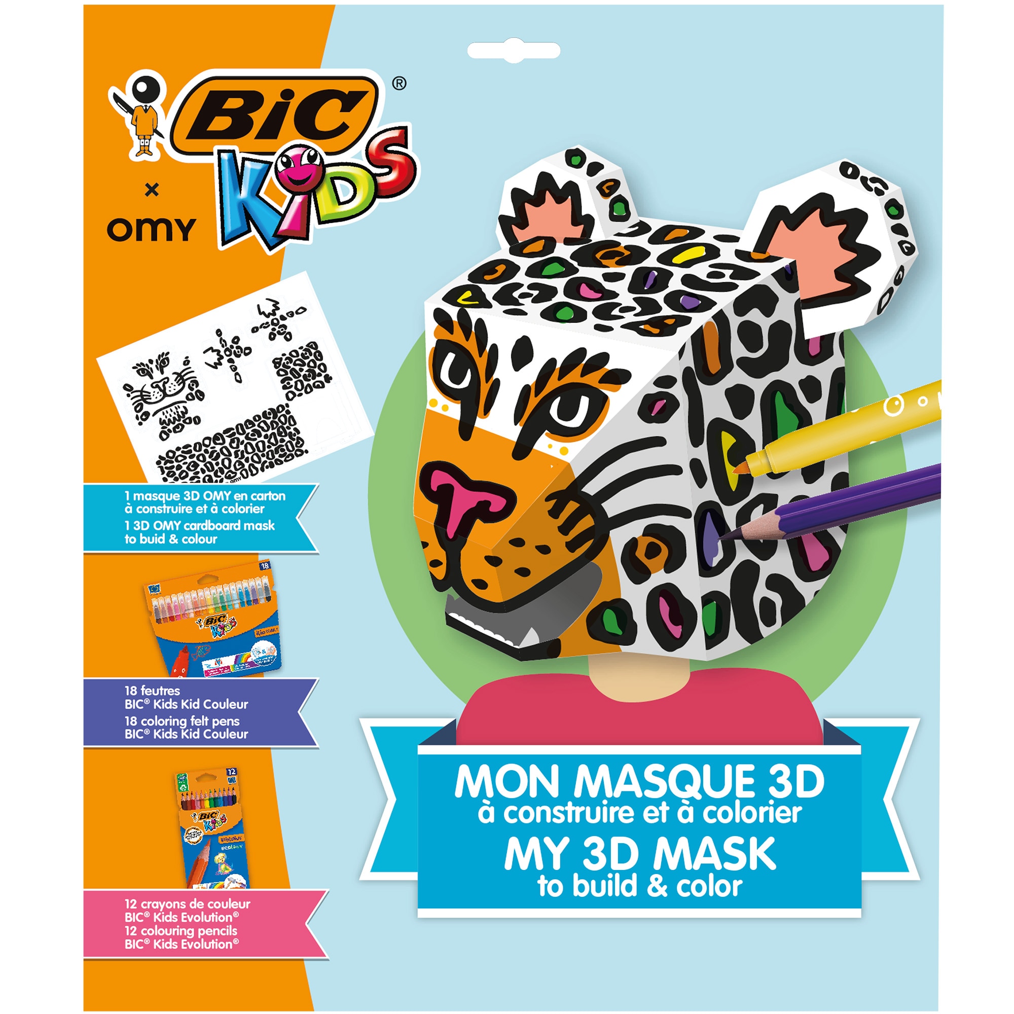 Imagen 0 de Pack regalo coloreado BIC KIDs con máscara 3D