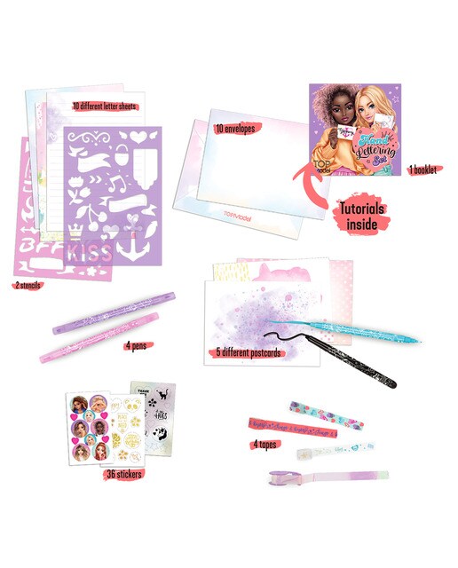 Conjunto de cartas e lettering TOPModel 6