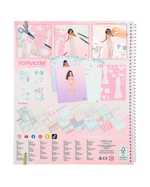 Livro para colorir especial de casamento TOPModel 8