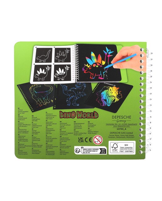 Livro de raspadinha Dino World 4