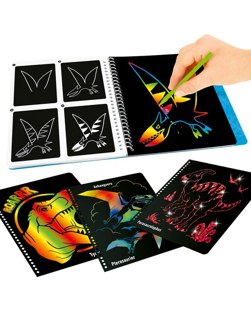 Livro de raspadinha Dino World 4