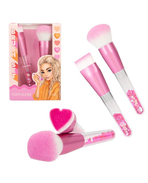 Conjunto de pincéis em forma de coração Beauty and Me TOPModel 1