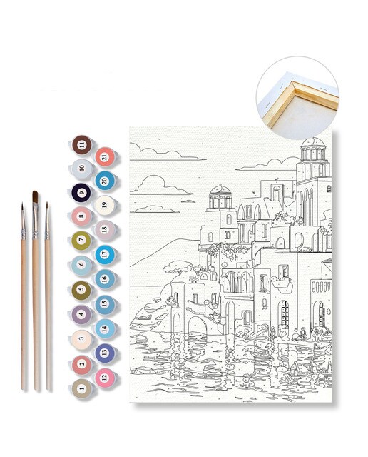 Conjunto Pintar por Números Grécia Colour Experience Alpino Multicolor-2