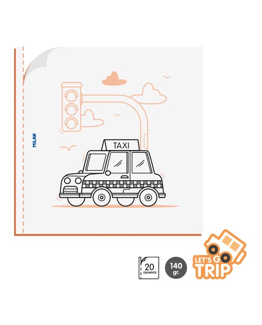 Livro de colorir Lets go trip, MILAN Multicolor-2