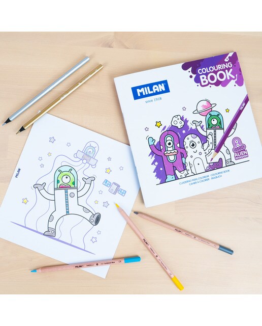 Livro de colorir Alien Invasion, MILAN Multicolor-3