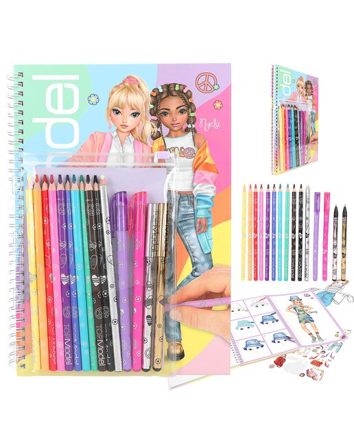 Livro de colorir com cores TOPModel 1