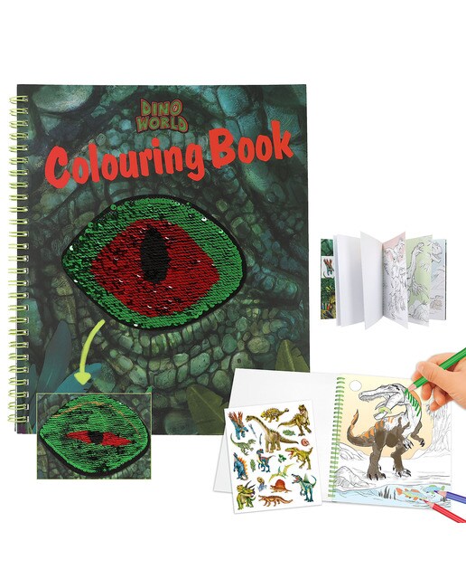 Imagem 0 de Livro de colorir com lantejoulas Dino World