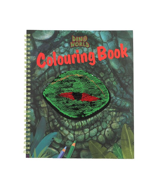Livro de colorir com lantejoulas Dino World 3