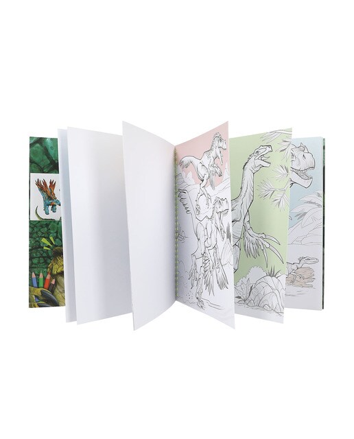 Livro de colorir com lantejoulas Dino World 5
