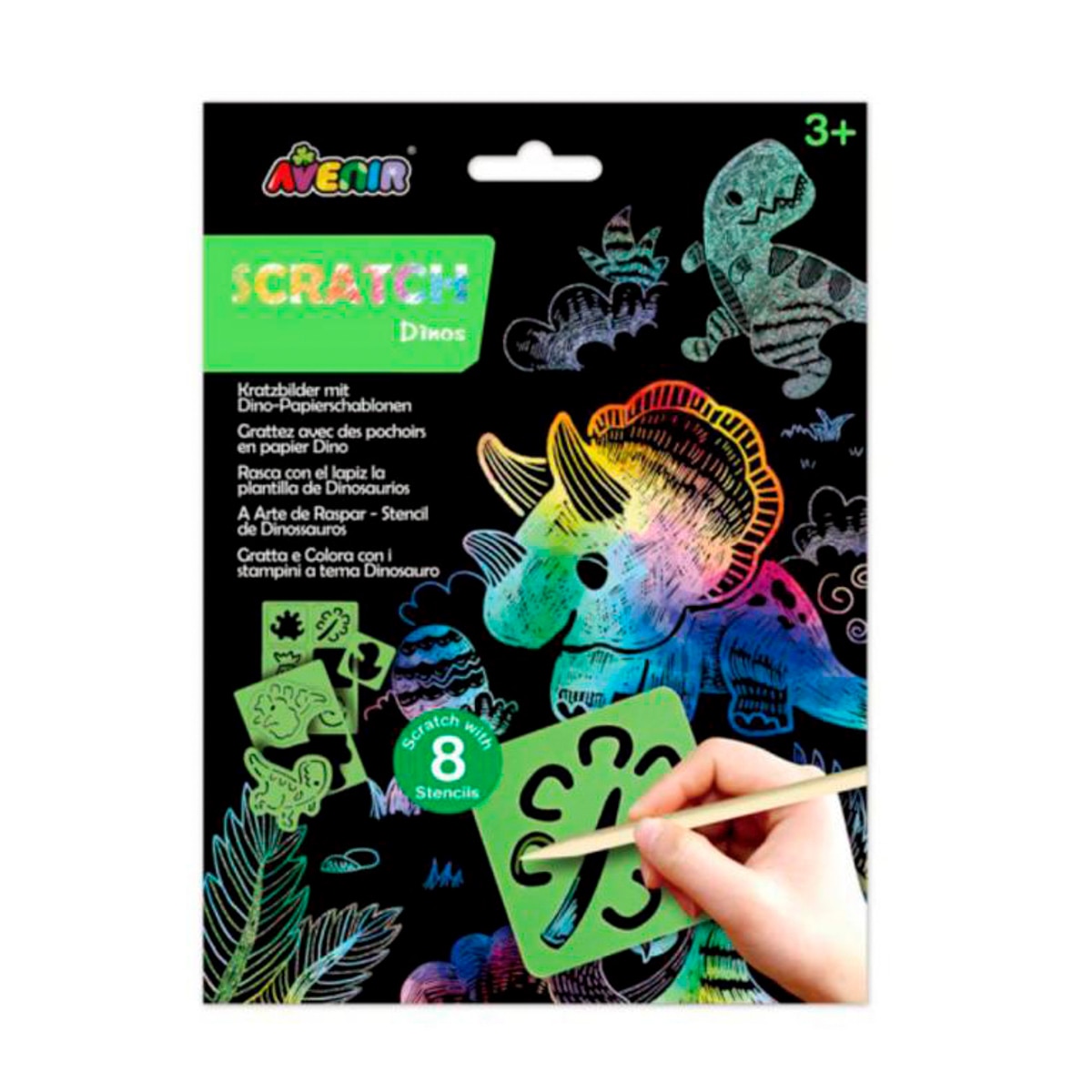 Imagen 0 de Plantilla Dinosaurios Scratch Avenir Multicolor