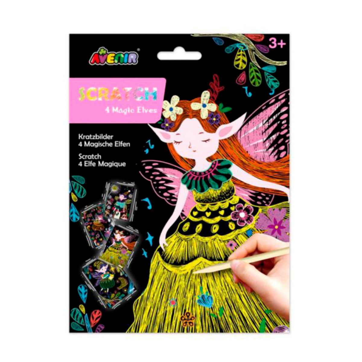 Imagen 0 de Lámina Scratch Magic Elfos 4 hojas Avenir Multicolor