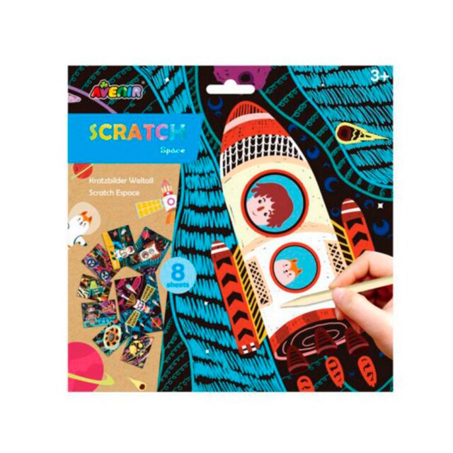 Imagem 0 de Lâmina Scratch Espaço 8 folhas Avenir Multicolor