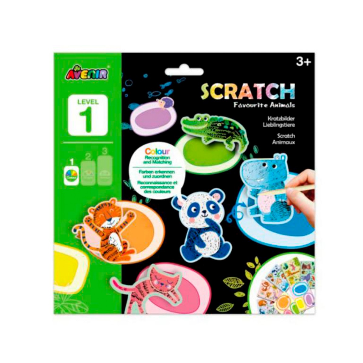 Lámina Scratch Animales Nivel 1 Avenir Multicolor Multicolor-1