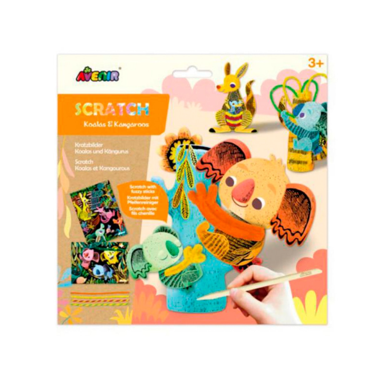 Lâmina Scratch Koalas Chenilla Avenir Multicolor Multicolor-1