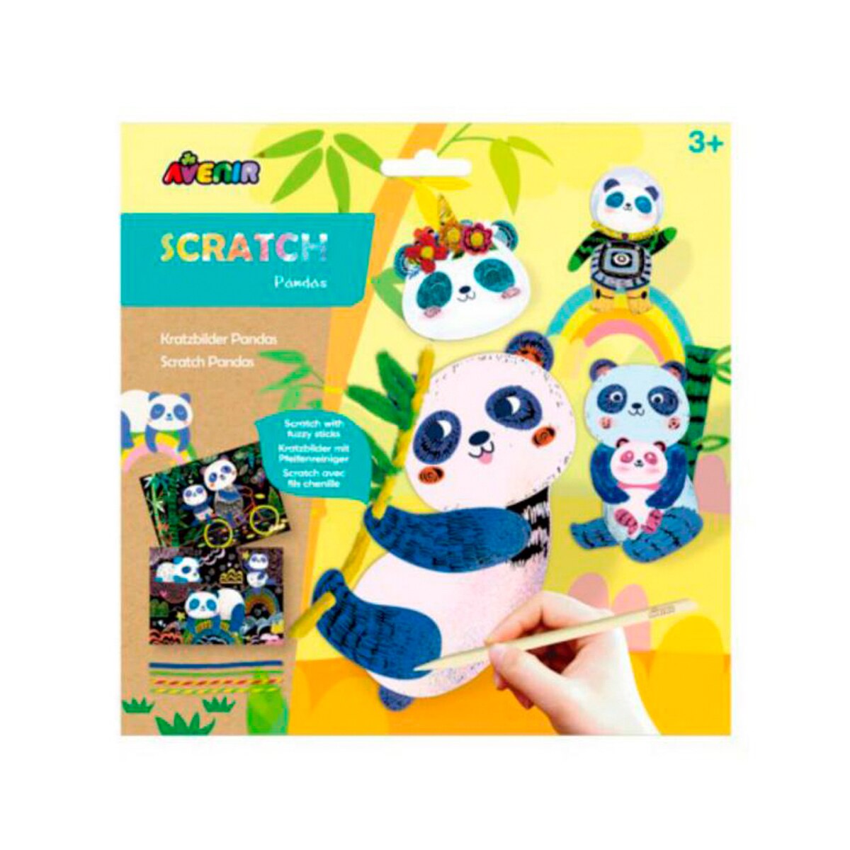 Lámina Scratch Pandas Chenilla Avenir Multicolor Multicolor-1