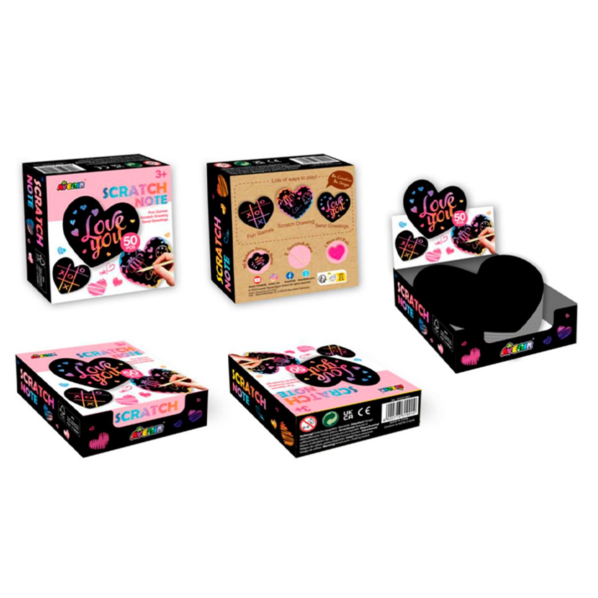 Notas adesivas 50 folhas Scratch Avenir Multicolor Multicolor-1